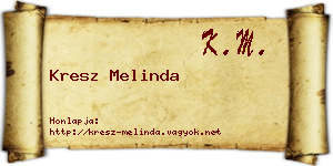 Kresz Melinda névjegykártya